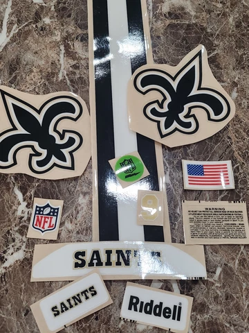 3M New Orleans Saints football helmet 20 mil vinyl decals speed fullsize Cover