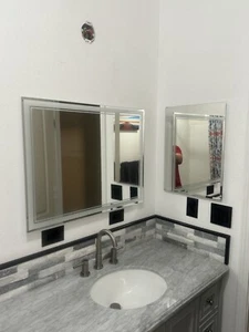 32"x24"inches Vanity LED Mirror Bathroom Antifog 3 Color light Adjustment CRI 90 - Picture 1 of 2