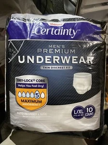 Ropa interior premium para hombre Certainty ajuste discreto delgado L/XL 10 unidades - Imagen 1 de 3