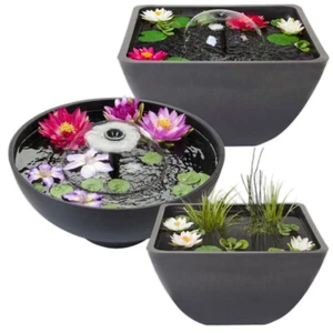 Velda Fountain Ponds Above Ground Water Feature Garden Decor with Plant Basket - Picture 1 of 4