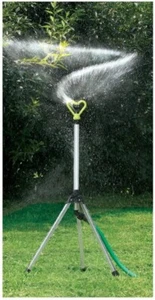 Tripod Sprinkler Adjustable Rainforest Revolving Lawn Garden 20 -1900 Sq Ft ETNA - Picture 1 of 10