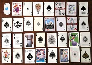 LOT of 32 ACE of SPADEs PLAYING Cards or Other Interesting ACEs