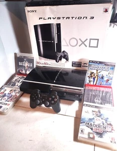 Sony PlayStation 3 80GB PS3 Fat Konsole System Bundle mit OVP CECHL01 - Bild 1 von 5