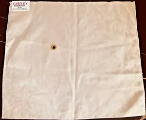 CARLETON V La Reine in Ivory 17 1/2 x 20" Wool Linen Damask Fabric Sample - Picture 1 of 3