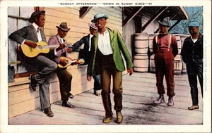 AK Sonniger Nachmittag unten im sonnigen Dixie Leinen gestempelt 1943 - Bild 1 von 2