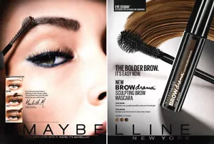 2014 Maybelline Daniels De Jesus Make-up Augenbraue 2-seitige MAGAZINANZEIGE - Bild 1 von 1