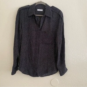 EQUIPMENT Women's Size Small Cherilene Top in Eclipse & Pristine - Picture 1 of 10