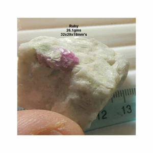 RUBY CRYSTAL in MATRIX, 26.1gms, DISTINCT SPECIMEN, ** NATURAL **, USA SELLER - Picture 1 of 5