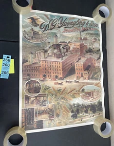 Vintage 21” x 27.25 - D.G. Yuengling & Son Poster Pottsville, PA - Picture 1 of 13