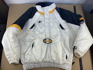 Vintage 90s Y2K Pittsburgh Steelers Puff Puffer Starter Jacket Coat Pro Line NFL - Picture 1 of 12