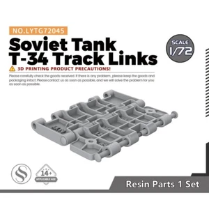 Piezas de actualización de modelo LYTG72045 1/72 tanque soviético T-34 enlaces de pista - Imagen 1 de 3