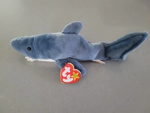 TY Beanie Babies Crunch the Shark and Pugsly the Pug Dog - Picture 1 of 6