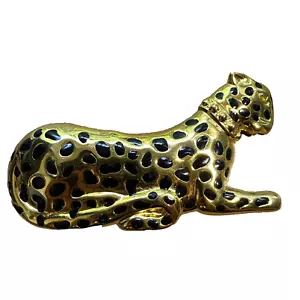 VINTAGE SIGNIERTE DOTTY SMITH SKULPTURALE TIER GEPUNKTET LEOPARD GÜRTELSCHNALLE - Bild 1 von 12