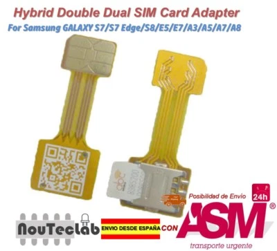 Hybrid Dual SIM Card Adapter Micro SD Nano SIM Extension Adapter for Android - Imagen 1 de 4