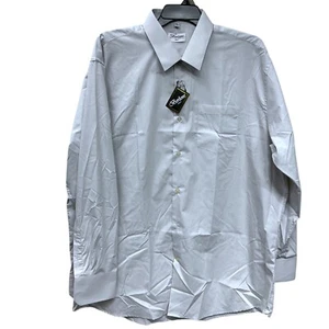 New Berlioni Italy Men Premium Classic Cuff Solid Dress Shirt light gray new 3XL - Picture 1 of 12