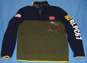 NWT  POLO RLPC67  RALPH LAUREN FLEECE SNAP T PULLOVER M  G&R - Picture 1 of 5