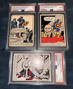 Donruss Marvel SuperHeroes 1966 Spiderman Captain America PSA Vintage Cards - Picture 1 of 18