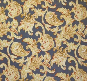 RICHLOOM LAHAYE PÁTINA ORO FLORAL PAISLEY EXTERIOR TELA MULTIUSOS POR YARDA - Imagen 1 de 5