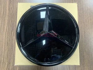 Glossy Black Front Grille Star Emblem Logo For 2014-17 MERCEDES BENZ W205 C CLAS - Picture 1 of 6