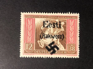 Deutschland WWII Propagandaaufdruck (ESTLAND/RAKVERE) 12+38 Rpf. MNH /s2 #724 - Bild 1 von 2