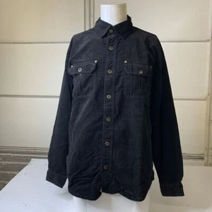GIOBERTI Corduroy Jacket with Flannel Lining Men's Size Large Black - Picture 1 of 7