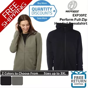 Independent Trading Co. Men Perform Full-Zip Hooded Sweatshirt Up To 3XL EXP30PZ - Picture 1 of 19