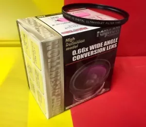 RAYNOX HD-6600 0.66X WIDE ANGLE LENS 52mm+UV 72 SONY 18-70 55-200 75-300 18-55mm - Picture 1 of 11