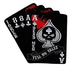 Dead Man's Hand Aces Full of 8's Spade Dead Men Tell Bügelbild Patch (DP-5) - Bild 1 von 1
