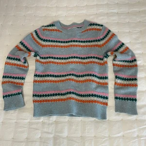 Mini Boden Girls Fair Isle Cotton/Wool Long Sleeve Sweater | Multicolor Size 5/6 - Picture 1 of 9