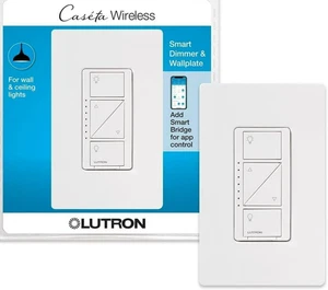 LUTRON Caseta Wireless Smart In-Wall Dimmer Switch for LED Lights  PDW-6WCL-WH-A - Picture 1 of 14