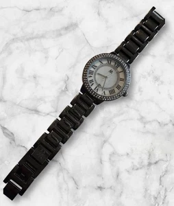 Melania Trump Strass Uhr mit schwarzem Metallband funktioniert **siehe Beschreibung - Bild 1 von 6