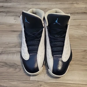Jordan 13 Retro Obsidian Mens 11 White Blue Mid Top Athletic Shoes Sneakers - Picture 1 of 10