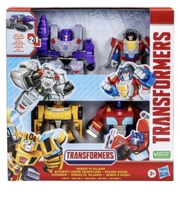 Transformers Heroes vs Villains 4 Pack Bumblebee Optimus Prime Megatron autobots - Picture 1 of 4