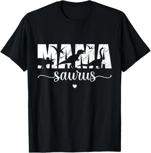 Funny Mama Saurus or T-Rex Mom Dinosaur For Women Dinosaur T-Shirt Hoodie - Picture 1 of 15