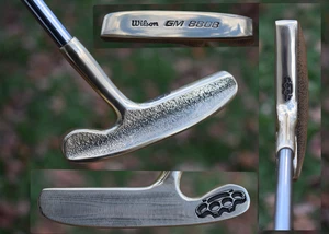 Stunning Gold Wilson GM 880B Blade Putter / Milled Engraved B Knuckles / RH 35" - Picture 1 of 24