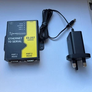 ES-257 Brainbox Ethernet To Serial , RS232 , 2 Port - Picture 1 of 4