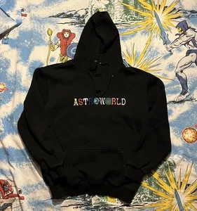 Astroworld Wish You Were Here Logo Hoodie Sweatshirt L RAP TRAVIS SCOTT Hip Hop - Picture 1 of 5