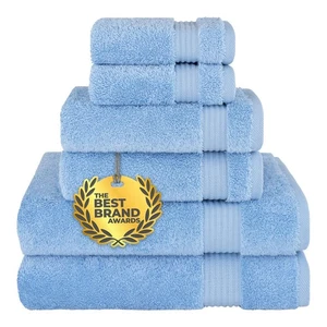 6 Stück Handtuch Set 100% Baumwolle Weich Saugfähig Türkische Handtücher für Badezimmer, 2 B... - Bild 1 von 7