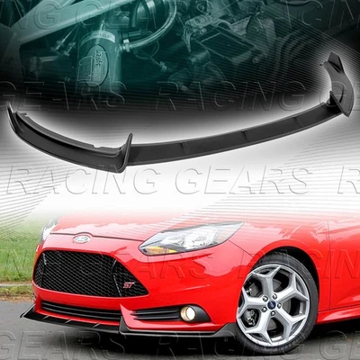 ALERÓN DIVISOR PARACHOQUES DELANTERO NEGRO MATE AJUSTE LABIO 13-14 FORD FOCUS ST HATCHBACK Foto 1 de 4