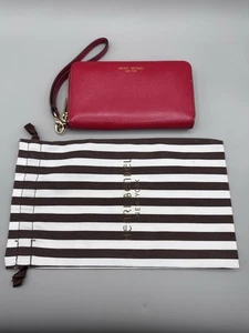 Cartera de cuero roja Henri Bendel con bolsa para el polvo - Imagen 1 de 10