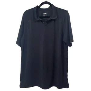 Rhone Camicia Uomo Grande Nera Elasticizzata Golf Polo Classica Performance Casual Adulto - Foto 1 di 11