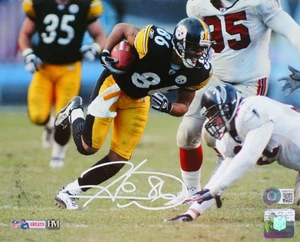 Hines Ward Autographed Steelers 8x10 Running Photo -Beckett W Hologram *White - Picture 1 of 2