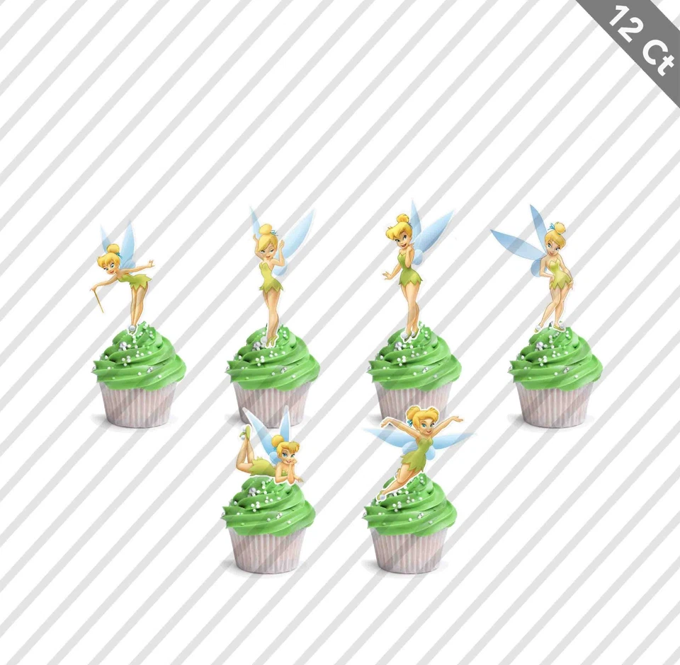 Campanilla Hada Cupcake Topper Pastel Topper Fiesta Favor Foto 1 de 1