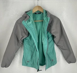 The North Face Girls Youth M (10/12) Jacket Coat Blue Gray Hood Lined - Picture 1 of 24