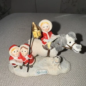 RARE Vintage 1999 Norman Thelwell “Christmas Angels” Resin Figurine, 4x2x3” - Picture 1 of 6