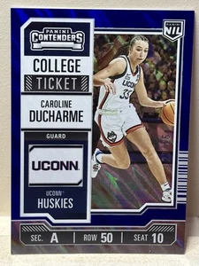 2024-25 Panini UCONN - College Ticket Blue #11 Caroline Ducharme /25 - Picture 1 of 3