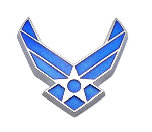 2X Auto Decoración 3D Metal Azul Fuerza Aérea Logo Coche Calcomanía Insignia Emblema USAF - Imagen 1 de 8