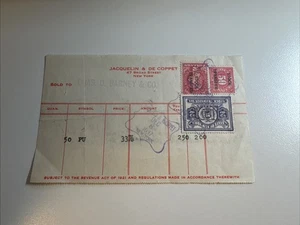 RD29 & RD31 - Jacquelin & De Coppet - Stock Receipt - New York NY - 1937 - Picture 1 of 1