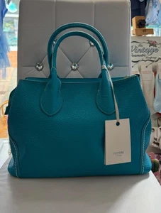 Italy Tasche Schulter Umhängetasche Handtasche Shopper Türkis  Kunstleder  T20 - Bild 1 von 6