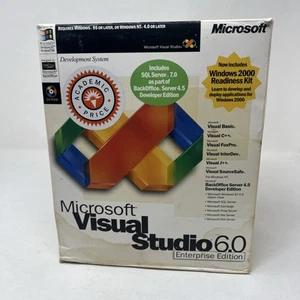 RARE AUTHENTIC Genuine Microsoft Visual Studio 6.0 Enterprise Edition 620-00139 - Picture 1 of 9
